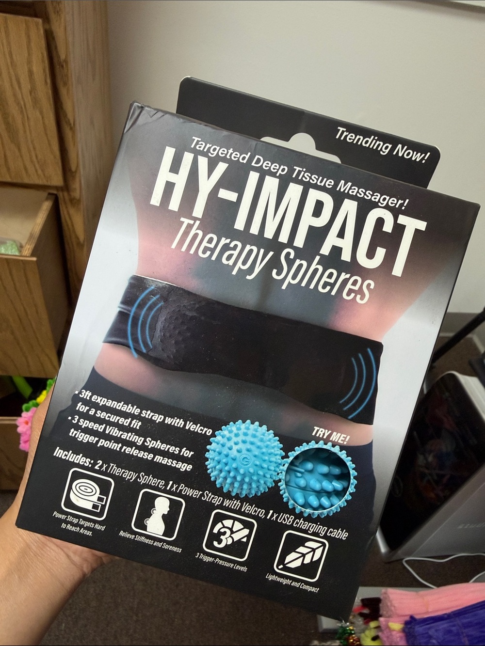 Hy-Impact 3-Speed Vibrating Massage Therapy Spheres NIB, Acupressure,Recovery